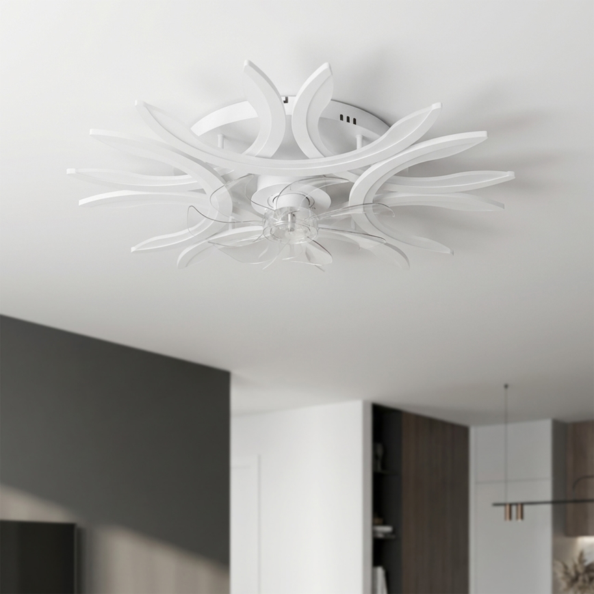 Brilagi - Hämardatav LED-laeventilaator LED/70W/230V 3000-6500K läbimõõt 76 cm valge + kaugjuhtimispult