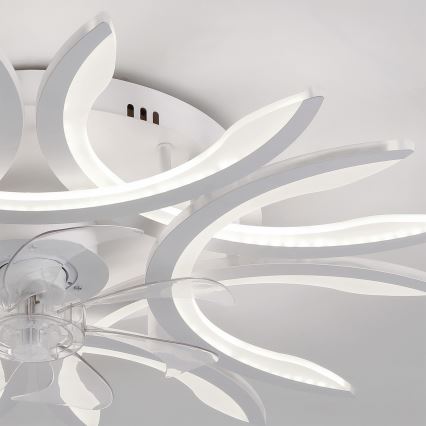 Brilagi - Hämardatav LED-laeventilaator LED/70W/230V 3000-6500K läbimõõt 76 cm valge + kaugjuhtimispult