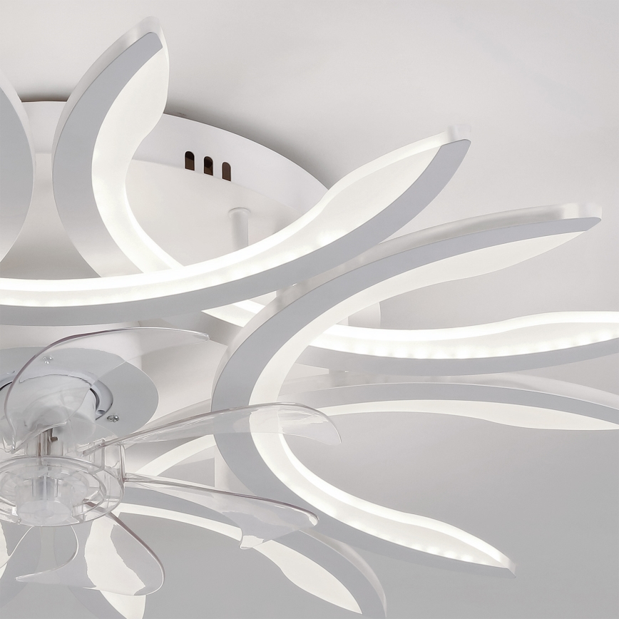 Brilagi - Hämardatav LED-laeventilaator LED/70W/230V 3000-6500K läbimõõt 76 cm valge + kaugjuhtimispult