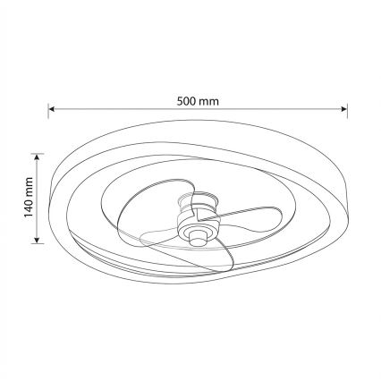 Brilagi - Hämardatav LED-laeventilaator LED/80W/230V 3000-6500K läbimõõt 50 cm valge + kaugjuhtimispult
