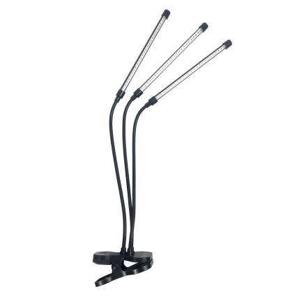 Brilagi - LED Hämardatav paindlik laualamp klambriga taimede kasvatamiseks VITABLOOM 3xLED/10W/230V must
