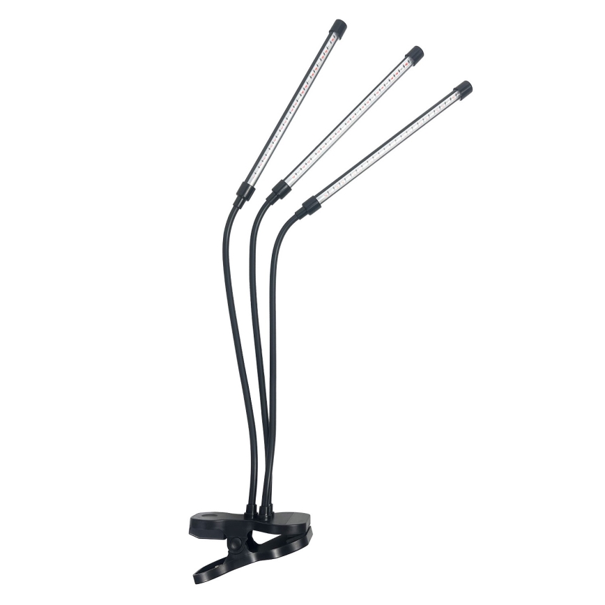 Brilagi - LED Hämardatav paindlik laualamp klambriga taimede kasvatamiseks VITABLOOM 3xLED/10W/230V must
