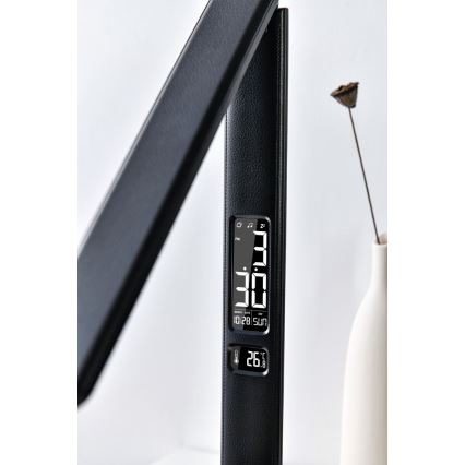 Brilagi - LED-hämardatav lauavalgusti Qi-juhtmevaba laadimise ja USB-pordiga REGINA LED/8,5W/230V must
