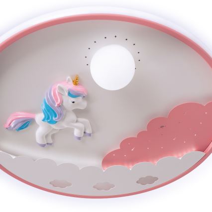 Brilagi - hämardatav LED-lastetoa laelamp UNICORN, 68 W, 230 V, 3000–6000 K, läbimõõt 49 cm + kaugjuhtimispult