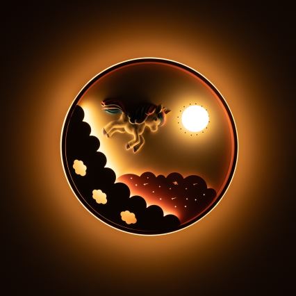 Brilagi - hämardatav LED-lastetoa laelamp UNICORN, 68 W, 230 V, 3000–6000 K, läbimõõt 49 cm + kaugjuhtimispult