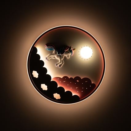 Brilagi - hämardatav LED-lastetoa laelamp UNICORN, 68 W, 230 V, 3000–6000 K, läbimõõt 49 cm + kaugjuhtimispult