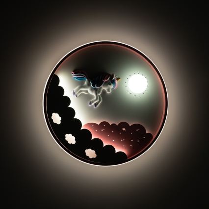 Brilagi - hämardatav LED-lastetoa laelamp UNICORN, 68 W, 230 V, 3000–6000 K, läbimõõt 49 cm + kaugjuhtimispult