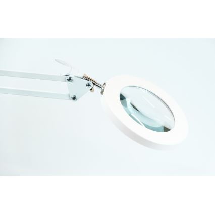 Brilagi - LED Hämardatav laualamp koos luubiga LENS LED/12W/5V 3000/4200/6000K valge