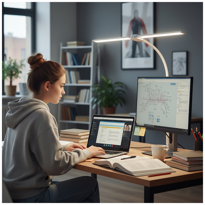 Brilagi - LED hämardatav laualamp USB VARIO LED/14W/5V 3000-6000K valge