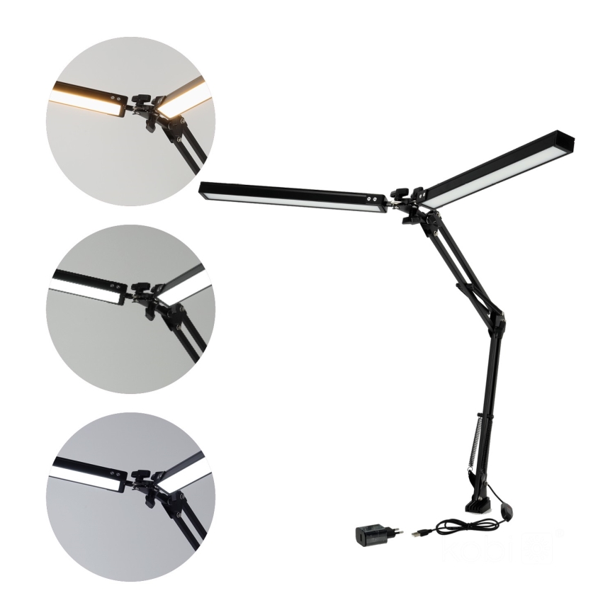 Brilagi - LED Hämardatav laualamp VARIO 2xLED/14W/230V 3000-6000K must