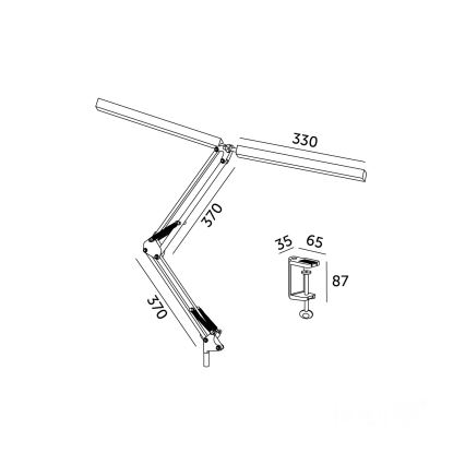 Brilagi - LED Hämardatav paindlik laualamp VARIO LED/15W/230V 3000-6000K must