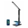 Brilagi - LED-hämardatav lauavalgusti Qi-juhtmevaba laadimise ja USB-pordiga REGINA LED/8,5W/230V must