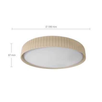 Brilagi - LUCIA hämardatav LED-laelamp LED/60W/230V 3000-6500K läbimõõt 59 cm beež + kaugjuhtimispult