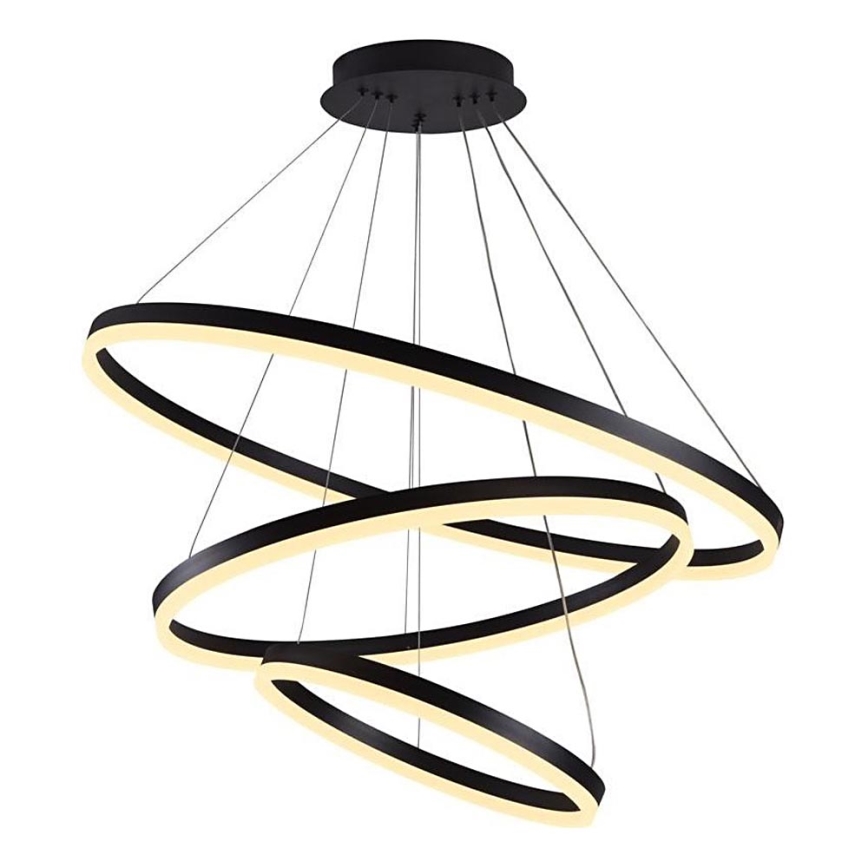 Brilagi - LED Hämardatav lühter CIRCLE LED/125W/230V 3000-6500K must + kaugjuhtimispult