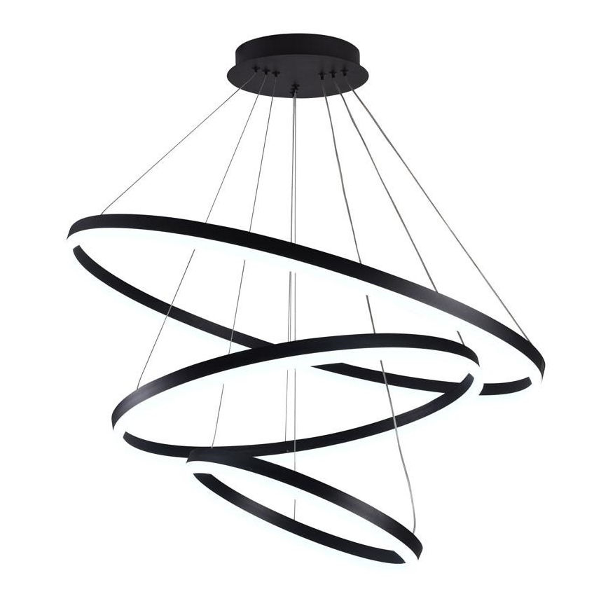Brilagi - LED Hämardatav lühter CIRCLE LED/125W/230V 3000-6500K must + kaugjuhtimispult