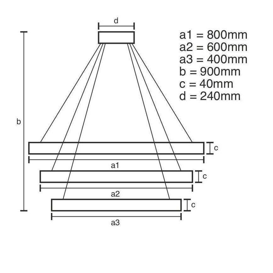 Brilagi - LED Hämardatav lühter CIRCLE LED/125W/230V 3000-6500K must + kaugjuhtimispult