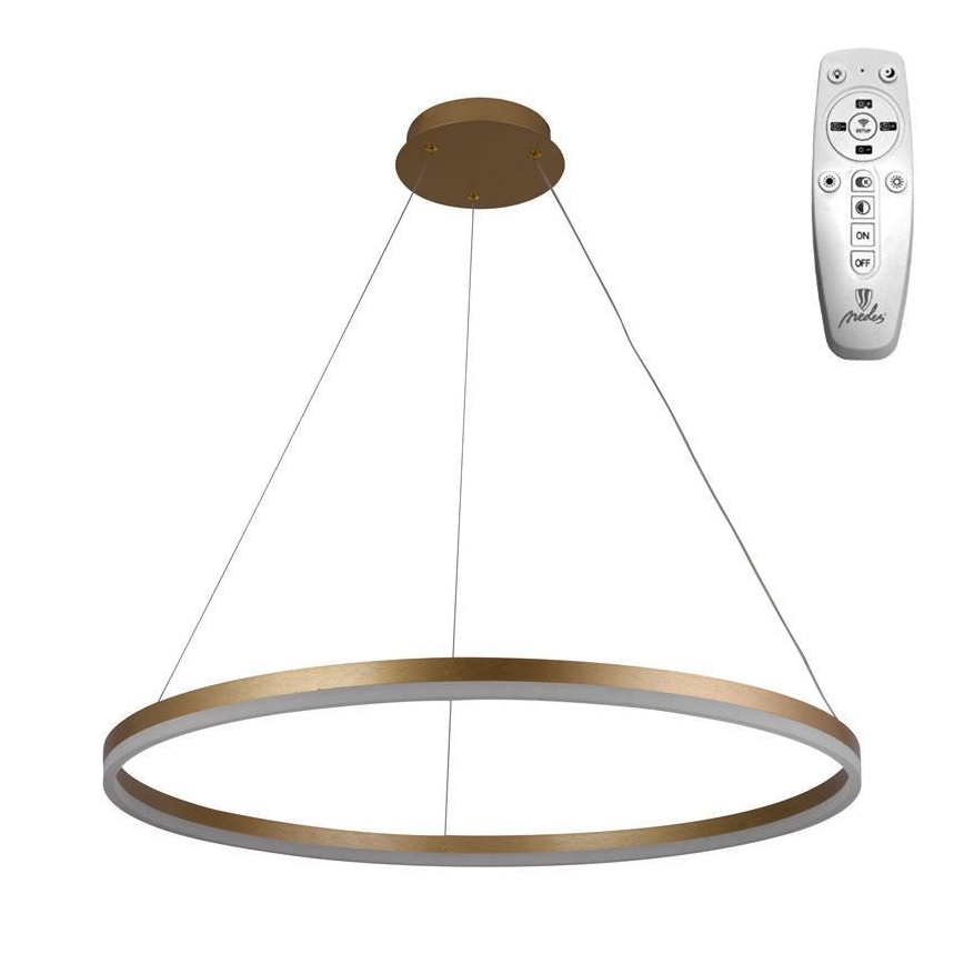 Brilagi - LED Hämardatav lühter CIRCLE LED/55W/230V 3000-6500K kuldne + kaugjuhtimispult
