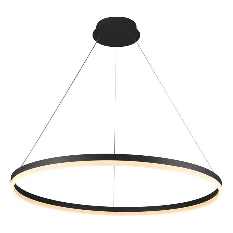 Brilagi - LED Hämardatav lühter CIRCLE LED/55W/230V 3000-6500K must + kaugjuhtimispult