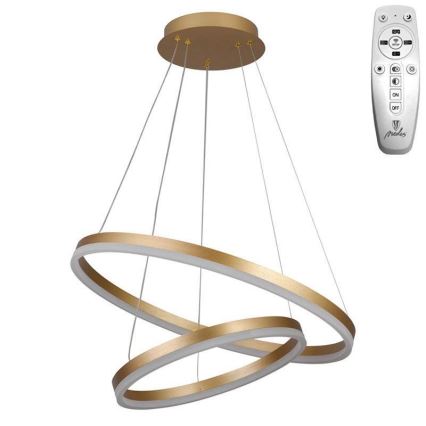 Brilagi - LED Hämardatav lühter CIRCLE LED/70W/230V 3000-6500K kuldne + kaugjuhtimispult