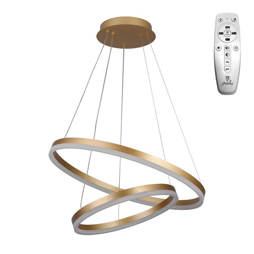 Brilagi - LED Hämardatav lühter CIRCLE LED/70W/230V 3000-6500K kuldne + kaugjuhtimispult