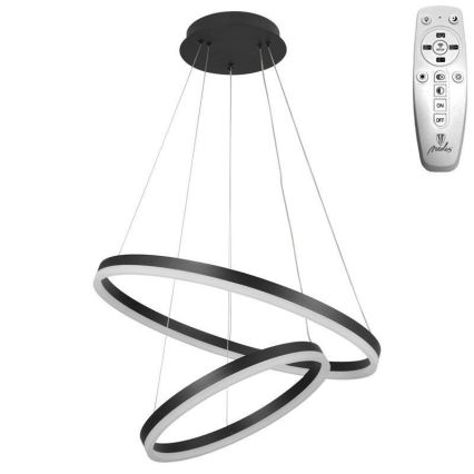 Brilagi - LED Hämardatav lühter CIRCLE LED/70W/230V 3000-6500K must + kaugjuhtimispult