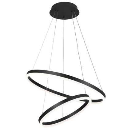 Brilagi - LED Hämardatav lühter CIRCLE LED/70W/230V 3000-6500K must + kaugjuhtimispult