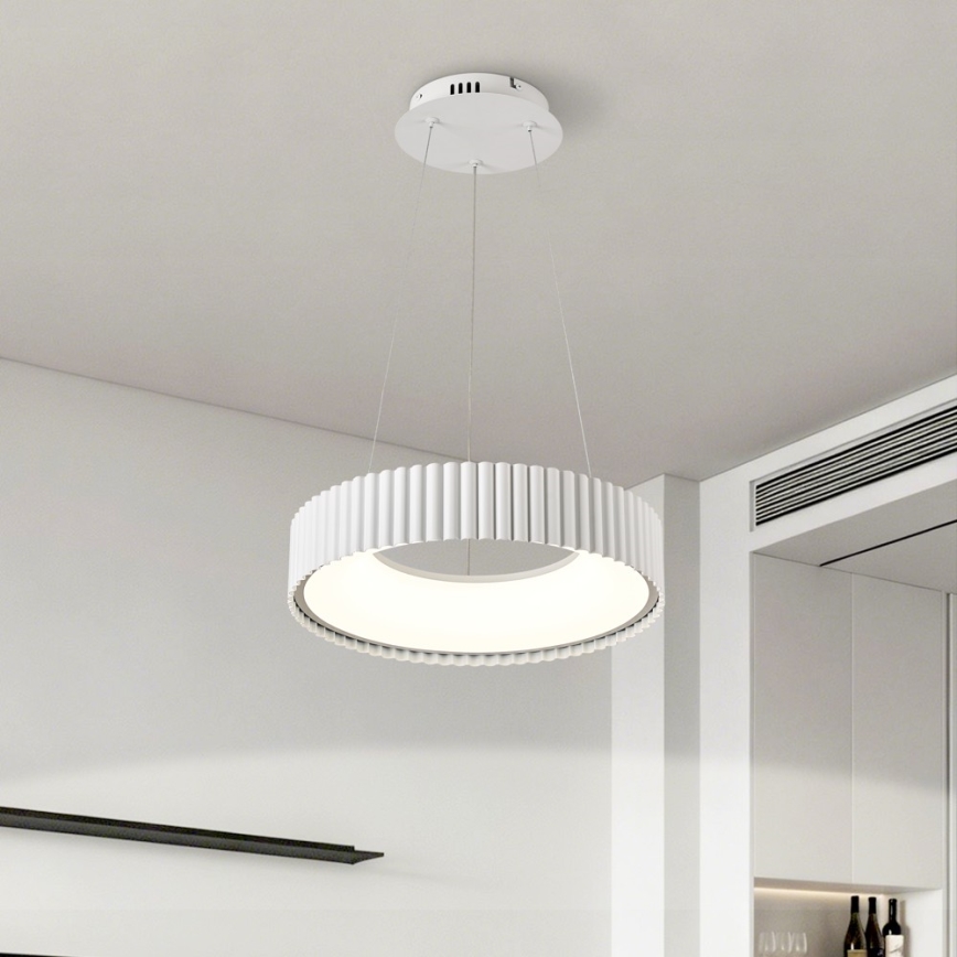 BRILAGI - LED-hämardatav riputuskaabliga rippvalgusti FALCON MODERN LED/30W/230V 3000-6000K, läbimõõt 40 cm, valge + kaugjuhtimispult
