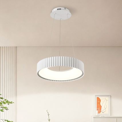 BRILAGI - LED-hämardatav riputuskaabliga rippvalgusti FALCON MODERN LED/30W/230V 3000-6000K, läbimõõt 40 cm, valge + kaugjuhtimispult