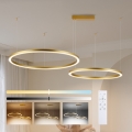 Brilagi - LED hämardatav lühter riputuskaabliga PORTOFINO LED/98W/230V 3000-6000K kuldne + kaugjuhtimispult