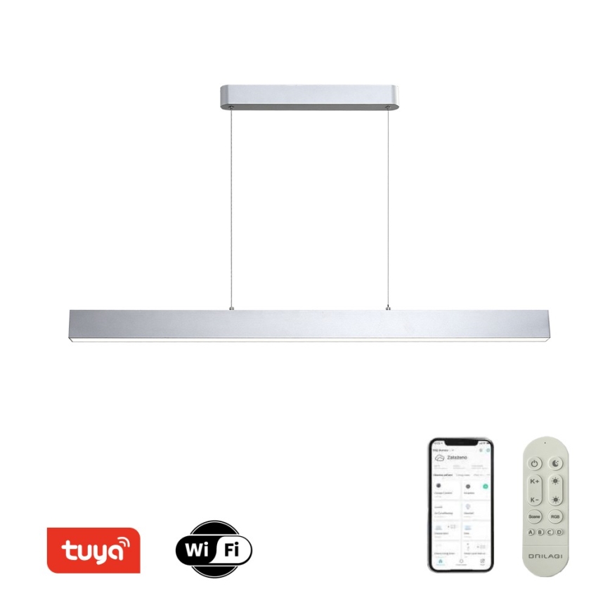 Brilagi - LED Hämardatav lühter SLEEKLINE SMART LED/40W/230V 3000-6000K Wi-Fi Tuya hõbedane + kaugjuhtimispult
