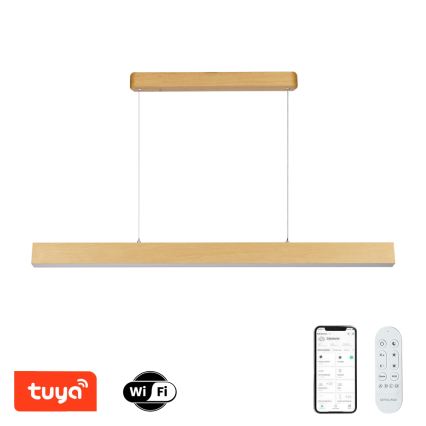 Brilagi - LED hämardatav lühter SLEEKLINE SMART LED/40W/230V Wi-Fi Tuya tammepuidust viimistlus + kaugjuhtimispult