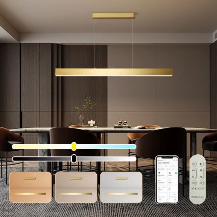 Brilagi - LED Hämardatav lühter SLEEKLINE SMART LED/40W/230V 3000-6000K Wi-Fi Tuya kuldne + kaugjuhtimispult