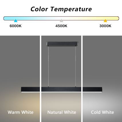 Brilagi - LED Hämardatav lühter SLEEKLINE SMART LED/40W/230V 3000-6000K Wi-Fi Tuya must + kaugjuhtimispult