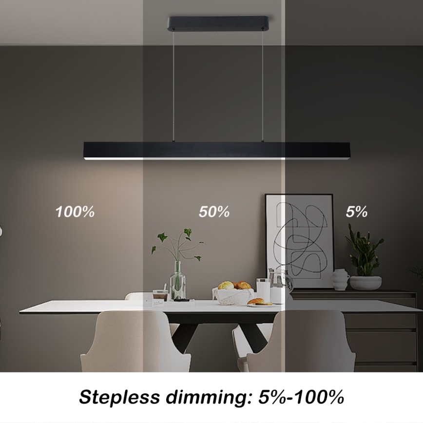 Brilagi - LED Hämardatav lühter SLEEKLINE SMART LED/40W/230V 3000-6000K Wi-Fi Tuya must + kaugjuhtimispult