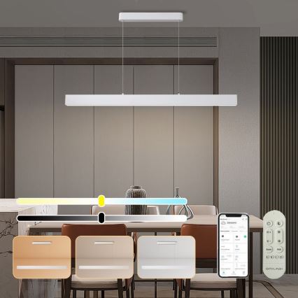 Brilagi - LED Hämardatav lühter SLEEKLINE SMART LED/40W/230V 3000-6000K Wi-Fi Tuya valge + kaugjuhtimispult