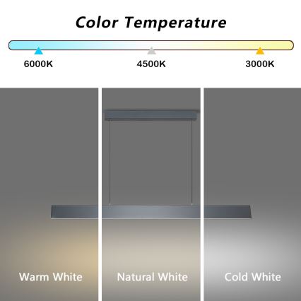 Brilagi - LED Hämardatav lühter SLIMLINE LED/40W/230V 3000-6000K antratsiit + kaugjuhtimispult