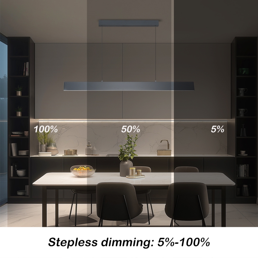 Brilagi - LED Hämardatav lühter SLIMLINE LED/40W/230V 3000-6000K antratsiit + kaugjuhtimispult