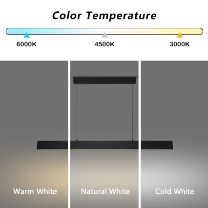 Brilagi - LED Hämardatav lühter SLIMLINE LED/40W/230V 3000-6000K must + kaugjuhtimispult