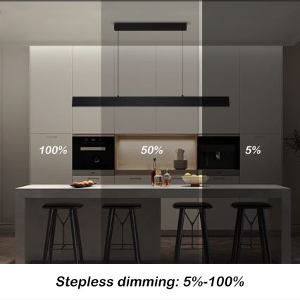 Brilagi - LED Hämardatav lühter SLIMLINE LED/40W/230V 3000-6000K must + kaugjuhtimispult
