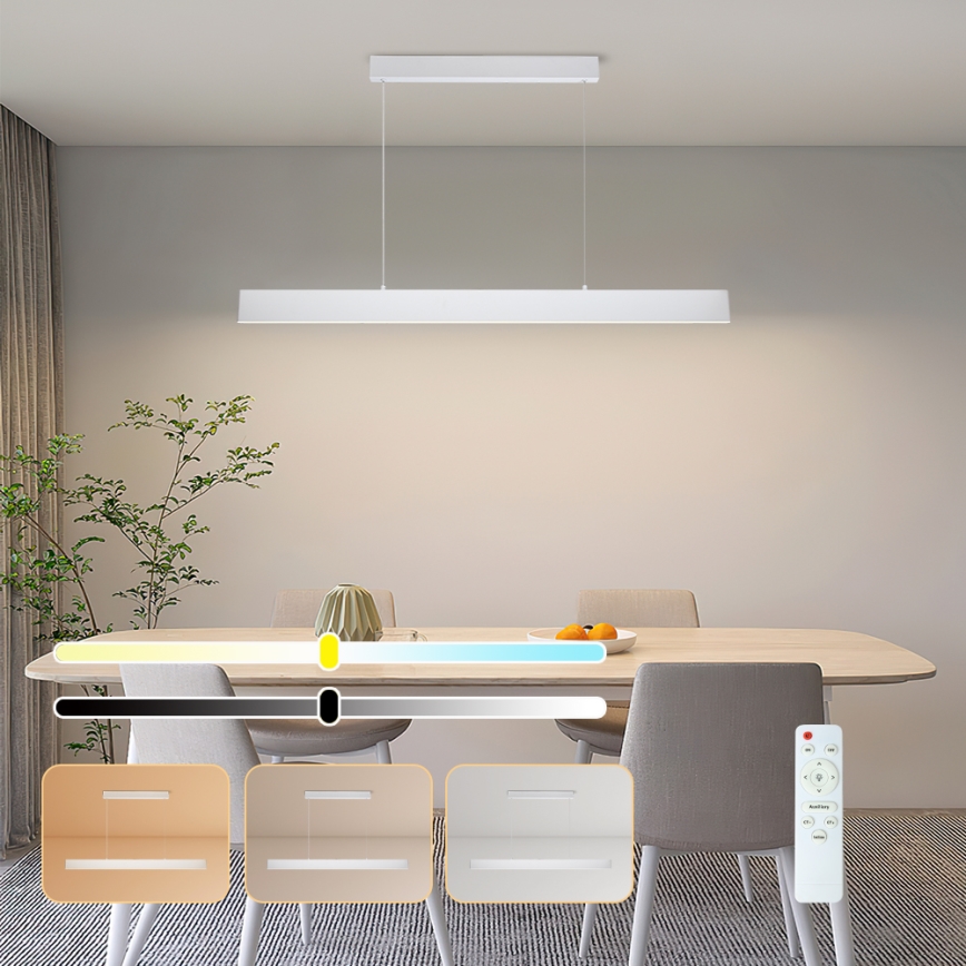 Brilagi - LED Hämardatav lühter SLIMLINE LED/40W/230V 3000-6000K valge + kaugjuhtimispult
