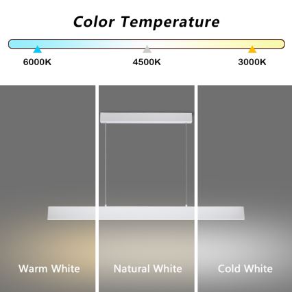 Brilagi - LED Hämardatav lühter SLIMLINE LED/40W/230V 3000-6000K valge + kaugjuhtimispult