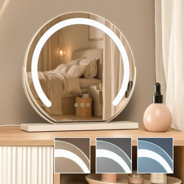 BRILAGI - LED hämardatav meigipeegel CALIFORNIA LED/14W/230V 3000/4000/6500K 41x40 cm valge