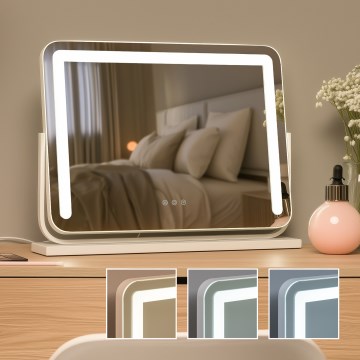 BRILAGI - LED-hämardatav meigipeegel CALIFORNIA LED/22W/230V 3000/4000/6500K 58x43 cm valge