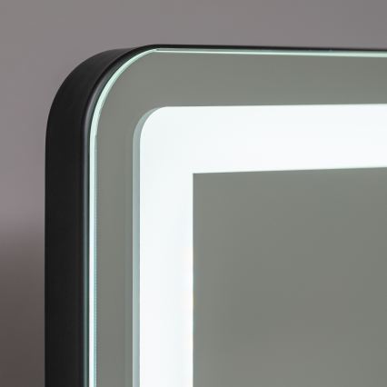 BRILAGI - LED-hämardatav meigipeegel CALIFORNIA LED/22W/230V 3000/4000/6500K 58x43 cm must