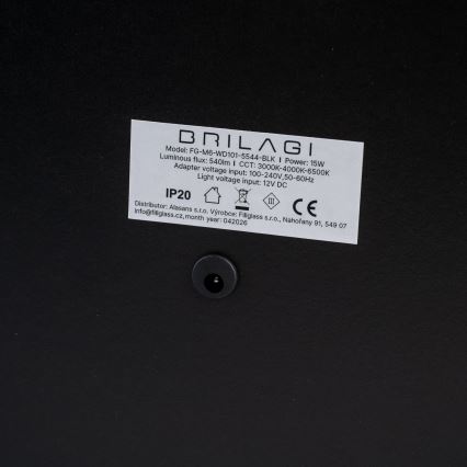BRILAGI - LED-hämardatav meigipeegel CALIFORNIA LED/22W/230V 3000/4000/6500K 58x43 cm must