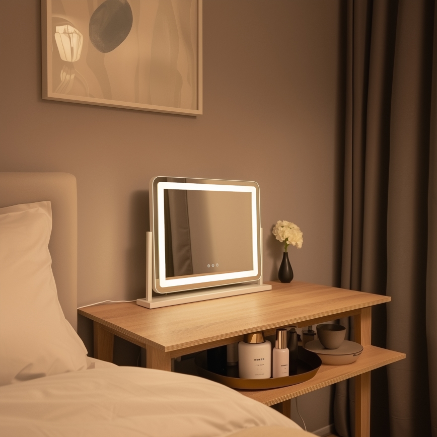 BRILAGI - LED hämardatav meigipeegel CALIFORNIA LED/25W/230V 3000/4000/6500K 55x44 cm valge