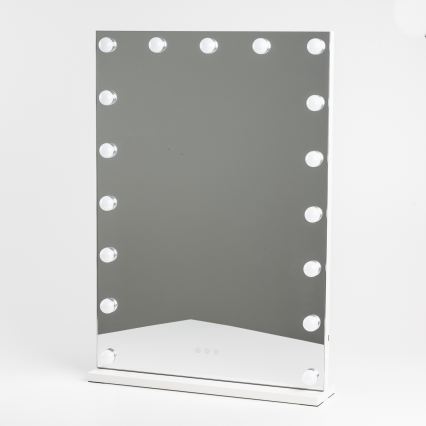 BRILAGI - hämardatav LED-meigipeegel HOLLYWOOD LED/15W/230V CCT + 2x USB 55x77 cm valge