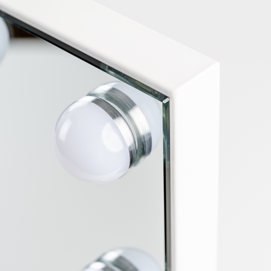BRILAGI - hämardatav LED-meigipeegel HOLLYWOOD LED/15W/230V CCT + 2x USB 55x77 cm valge
