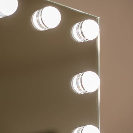 BRILAGI - hämardatav LED-meigipeegel HOLLYWOOD LED/15W/230V CCT + 2x USB 55x77 cm valge