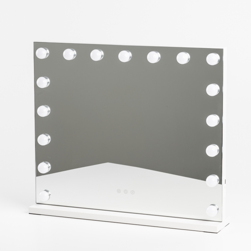 BRILAGI - LED hämardatav meigipeegel HOLLYWOOD LED/15W/230V CCT + 2x USB 60x50 cm valge